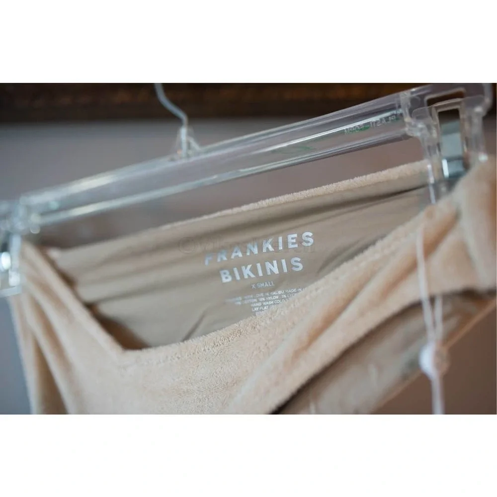 Frankies Bikini Barb Terry Bottoms in Sand XS NEW